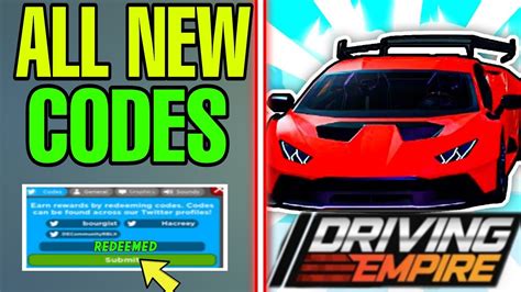 FREE CASH ALL WORKING DRIVING EMPIRE CODES IN 2022 CODES FOR