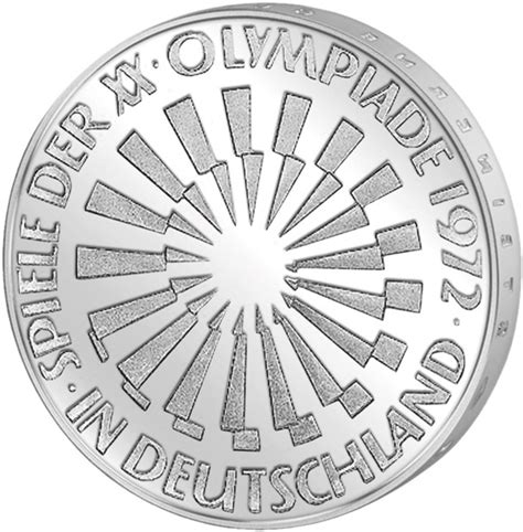 10 DM BRD Olympia I Spirale Deutschland 1972 Münze