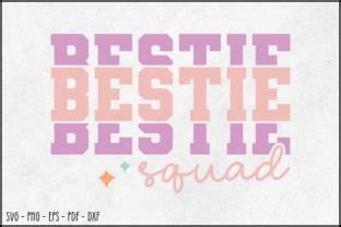 Bestie Squad Retro Svg Design Graphic By Bee Craftr Creative Fabrica