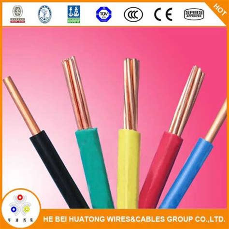 China PVC Cover Copper Wire Thw Tw AWG 14 12 10 8 6 Solid Stranded