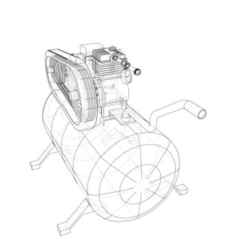 Outline Air Compressor Vector Industry Compressor Design Vector, Industry, Compressor, Design ...