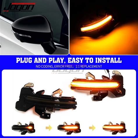 Side Mirror LED Dynamic Turn Signal Light For Nissan X Trail Rogue T33