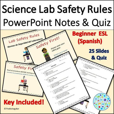 Lab Safety Rules And Safety Quiz Bilingual Marketplace