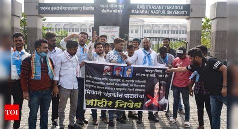 Nsui Stages Protests Against Edu Minister Patil Nagpur News Times