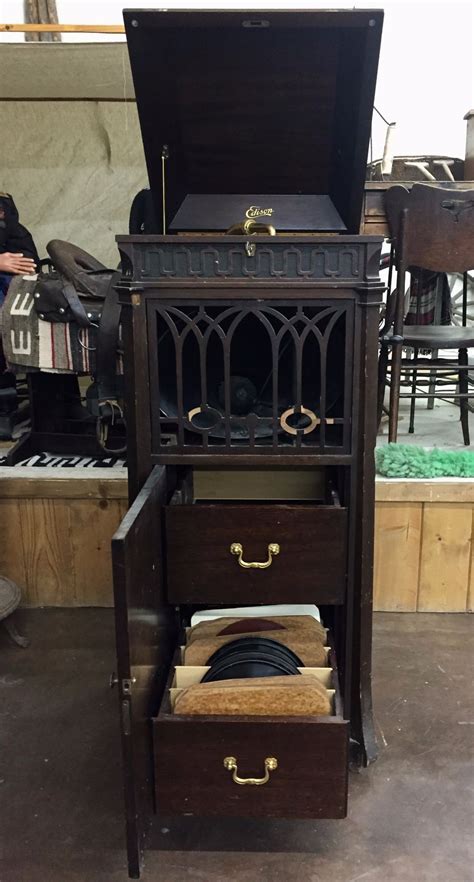 Antique Edison Phonograph - Cabinet