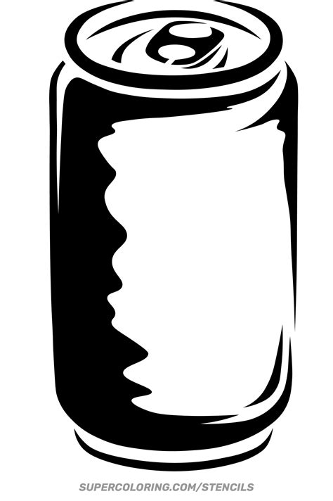 Stencil Of Beer Can Free Printable Papercraft Templates