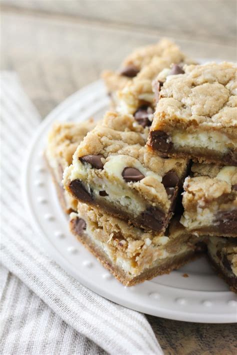 The BEST Chocolate Chip Cookie Cheesecake Bars | Baked in AZ