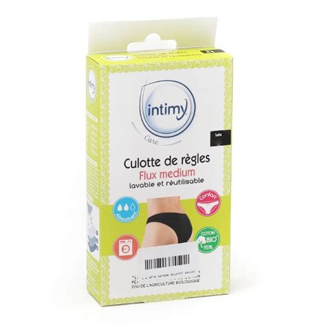 Intimy Culotte De R Gles Flux M Dium Protection Hygi Nique Lavable