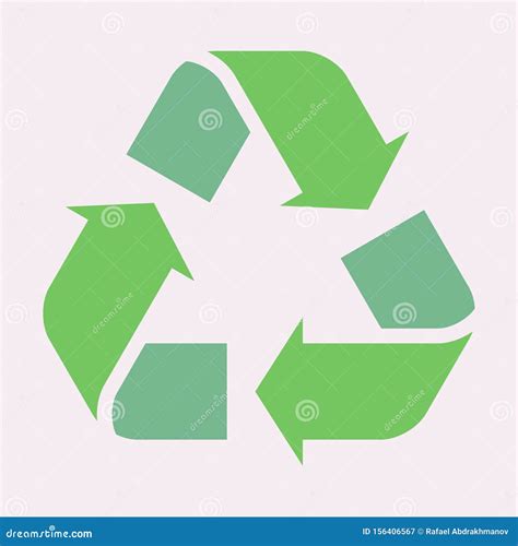 Green Recycle Arrow Icon Vector Sign Illustration Eps 10 Isolated On White Background Stock