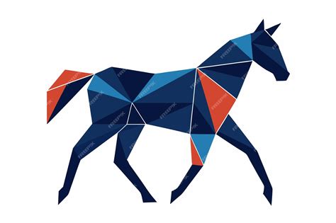 Premium Vector Geometric Horse Portraits Vector On White Background