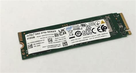 SSDPEKNU512GZ Intel 670p 512GB M 2 SSD PCIe 3 0x4 NVMe 2280 QLC SSD