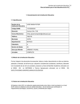 Plan De Gesti N Para El Uso Educativo De Las Tic Aprender Haciendo Con