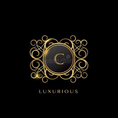 Elegance Golden Luxurious Letter C Logo Stock Vector Illustration Of