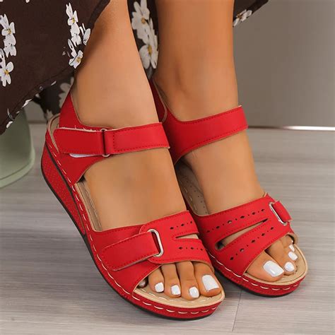 Fashion Summer Shoes Women Elegant Plus Size Shoes For Women Open Toe Sexy Buckle Women S