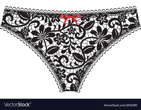 Black Lace Lingerie Royalty Free Vector Image Vectorstock