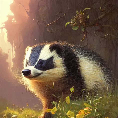 Highly Detailed Portrait Of A Cute Badger Unreal Stable Diffusion