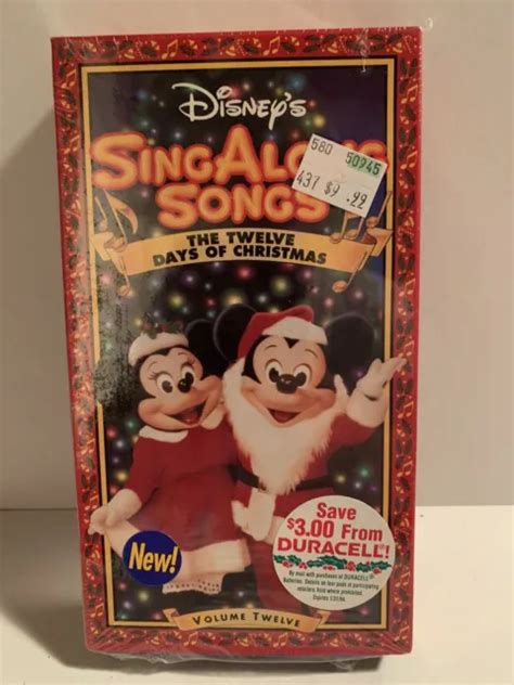 DISNEY S SING ALONG Songs The Twelve Days Of Christmas VHS SEALED