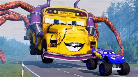 Epic Escape From Lightning Mcqueen Eater Giant Spider Eater