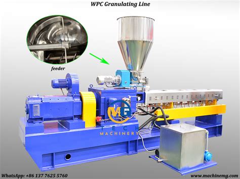 Efficient WPC Granulating Line Compounding Pelletizing Wood Plastic