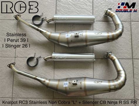 Promo Knalpot Racing Rc3 Stainless Tipe Non Cobra Standar Ninja R Rr Ss