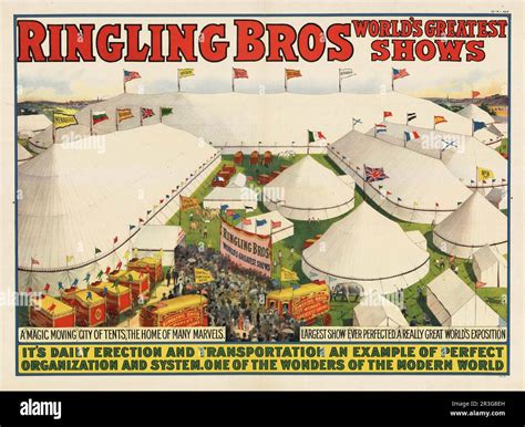 Lithograph Poster Advertising The Ringling Bros Circus The Poster