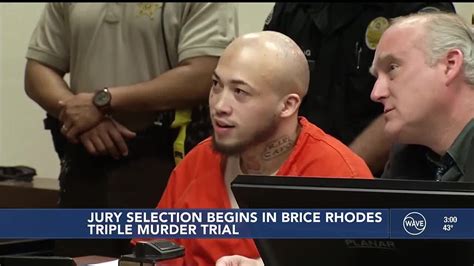 Jury Selection Begins In Brice Rhodes Triple Murder Trial Youtube