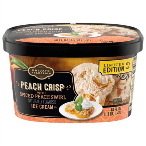 Private Selection Peach Crisp With Spiced Peach Swirl Ice Cream Tub