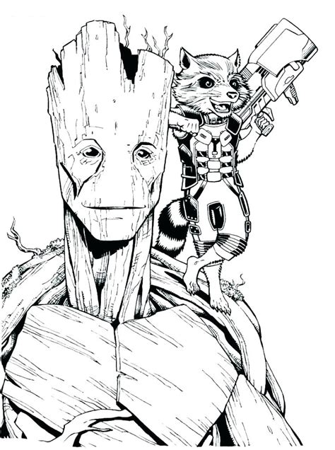 Rocket Raccoon Guardians Of The Galaxy Page Coloring Pages