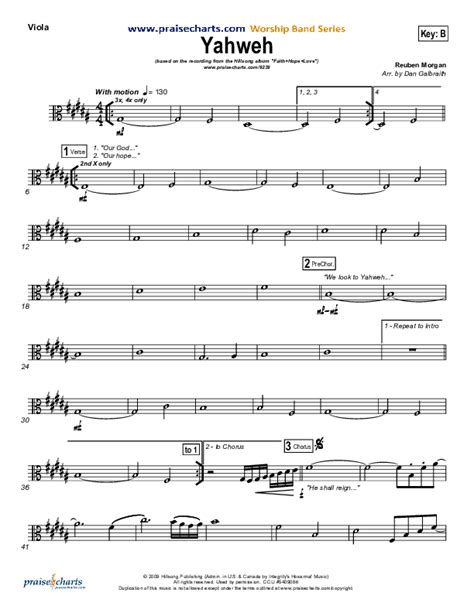 Yahweh Viola Sheet Music Pdf Hillsong Worship Praisecharts