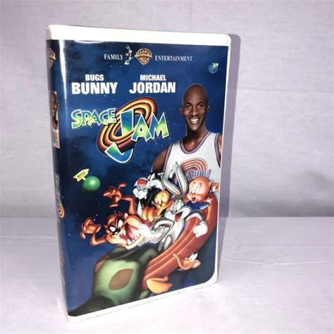 Space Jam Vhs Michael Jordan Bugs Bunny Clam Shell Caso 1996 Vintage