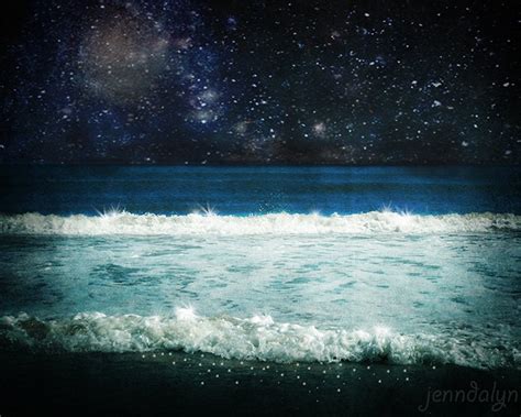 Nighttime Ocean Photography Surreal Ocean Landscape Photo