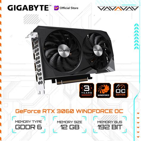 Promo Gigabyte Geforce Rtx 3060 Windforce Oc 12gb Gddr6 192 Bit [gpu] Cicil 0 3x Jakarta