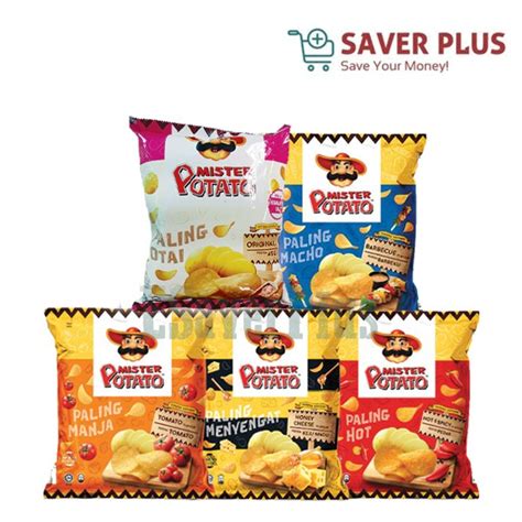 Mister Potato Chips 60g Original Hot Spicy BBQ Honey Cheese Tomato