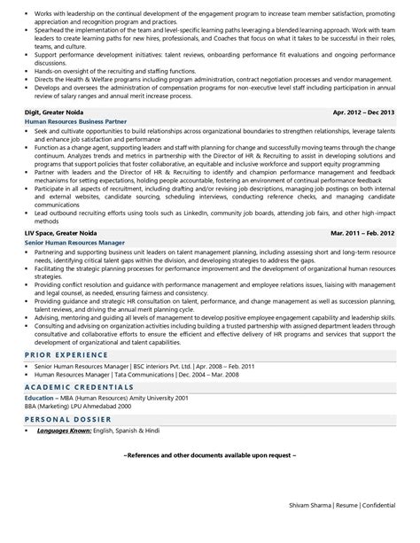 Hr Director Resume Template