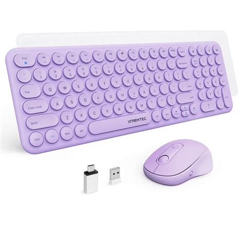 Xtremtec Slim Wireless Keyboard And Mouse Combo 24g Usb Quiet Low Profile Retro