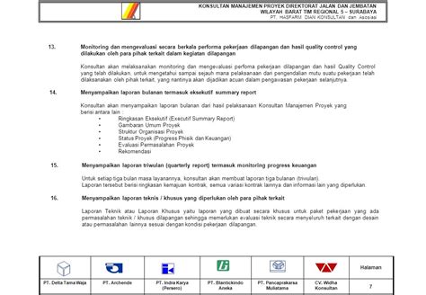 Contoh Laporan Manajemen Mutu Proyek Jalan Rmk Melano Pdf Document