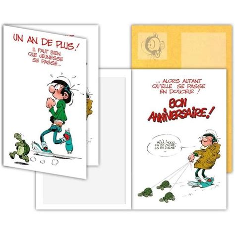 Gaston Lagaffe Glct Carte D Anniversaire Avec Motif Un An De Plus