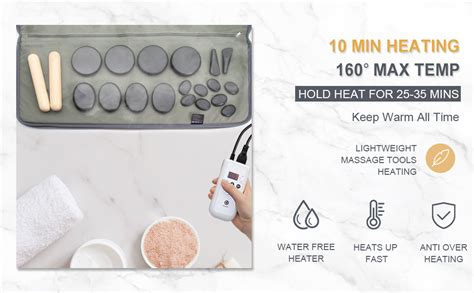 Amazon Massage Stones Set With Warmer Kit Hot Rocks Bamboo For Massage Hot Stones Massage