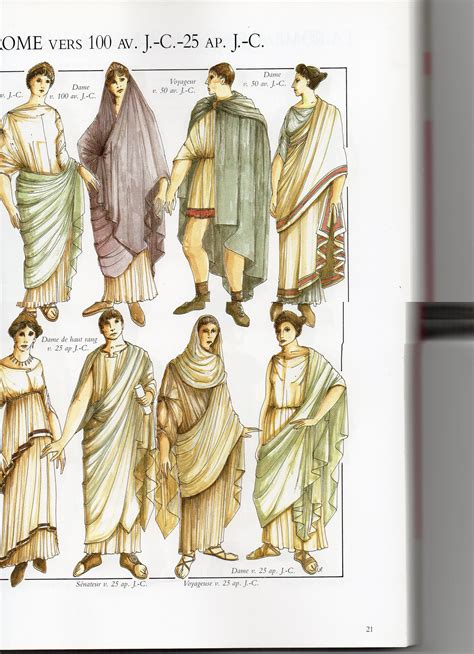 An Image Of Roman Men And Women In Different Outfits From The Early To