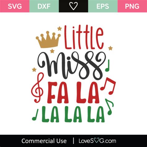 Little Miss Fa La La La Svg Cut File