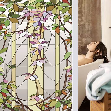 Custom Size Window Films Stained Glass Window With Purple Etsy