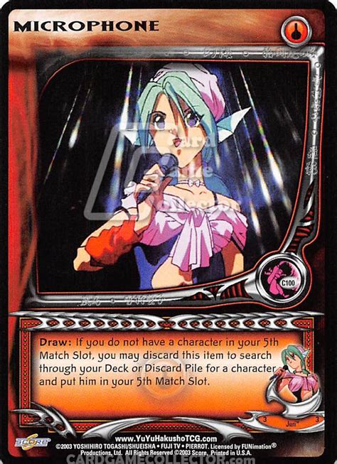 Microphone Yu Yu Hakusho Tcg