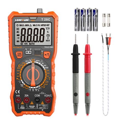 Lomvum Digital Multimeter Counts Trms Auto Ranging Portable