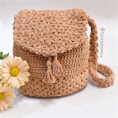 Bolso Jazmín Tejido A Crochet Paso A Paso Video Tutorial 🌼 Crochet