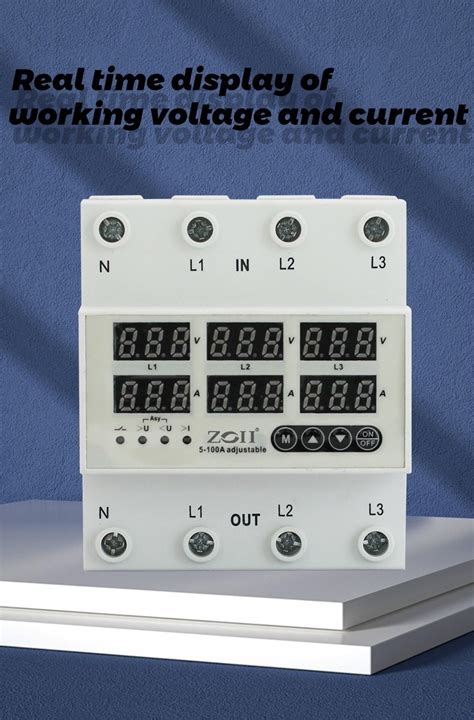 A Three Phase Over Under Vac Display Adjustable Digital Voltage