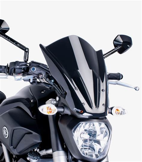 Yamaha MT 07 Puig Naked New Generation Touring Black Windshield 7016N