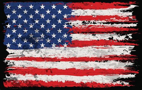 Usa Flag Background With Distressed And Grunge Style Vector Art