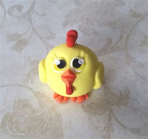 Polymer Clay Chicken Charm Chicken Charm Cute Chicken By Necklaced