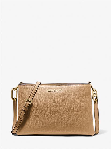 Trisha Medium Pebbled Leather Crossbody Bag Michael Kors