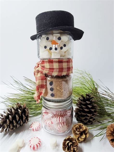 Hot Chocolate Snowman Gift In A Jar Hidden Springs Homestead